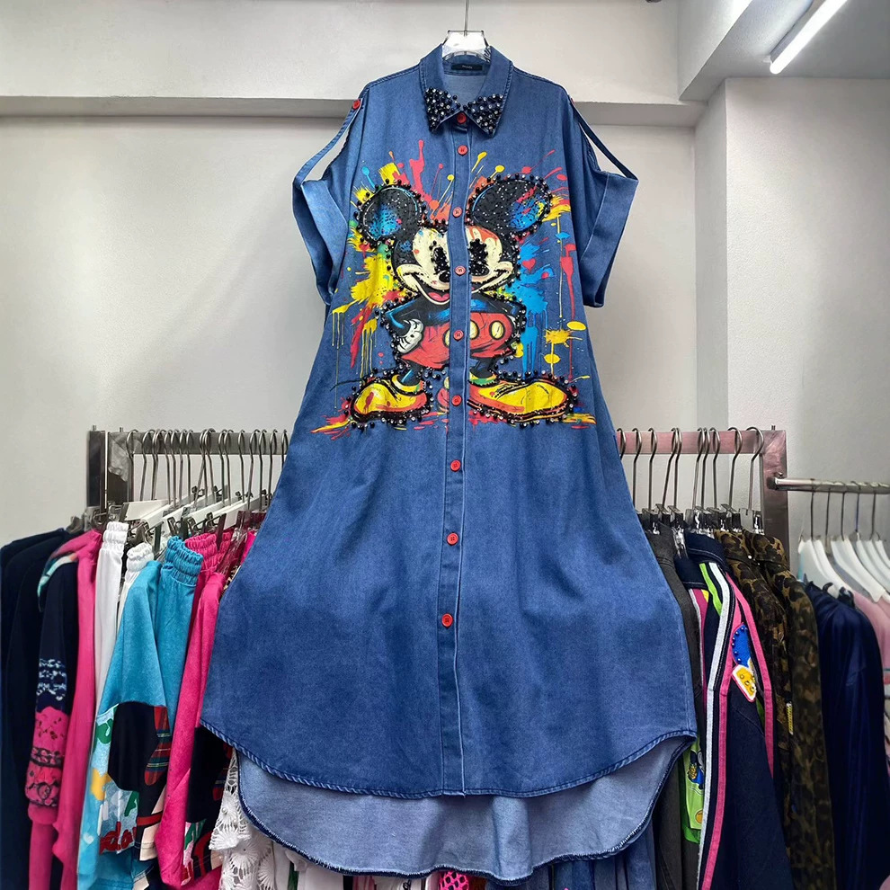 Spring denim dress