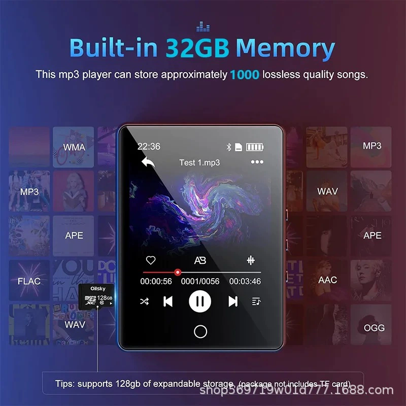 Small player for elementary school students, (Cross-border trading), wholesale, 2.8inch, MP3, bluetooth, MP4