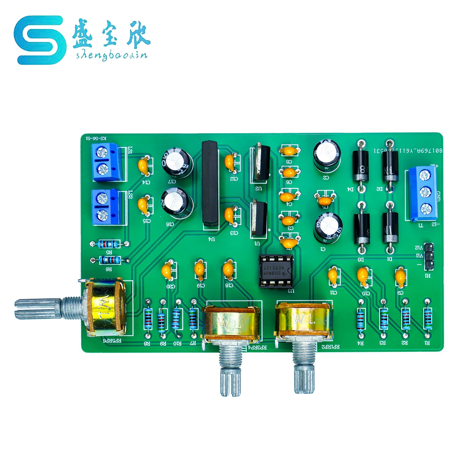 Комплект для сборки аудиоусилителя TDA1521: проект по электронике, обучение, практика пайки, сборка (модель KS-56-51)