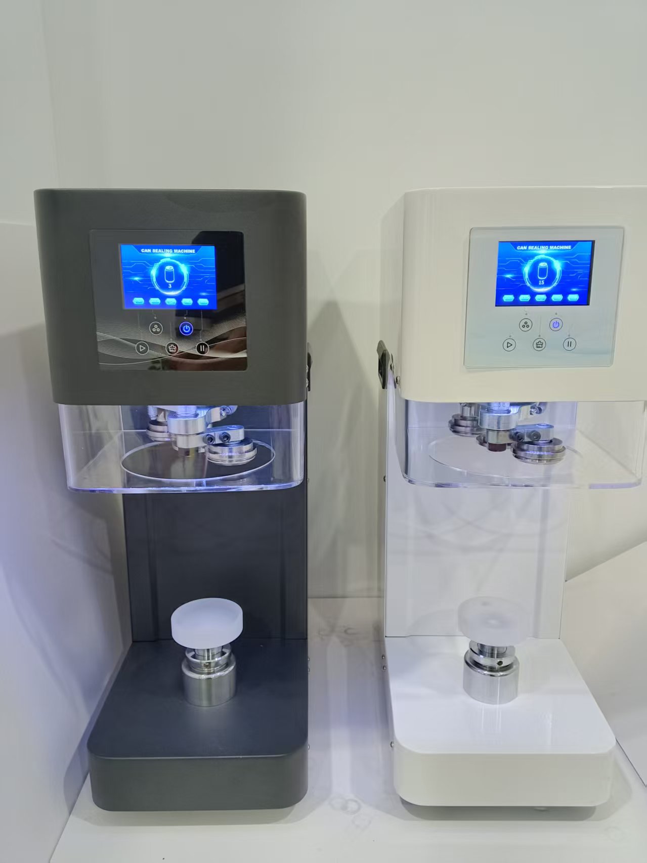 Máquina de sellado de latas arroz frito envasado para llevar bebida selladora de cerveza selladora de latas de leche tienda de té máquina de sellado de tazas automática