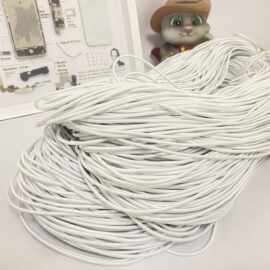 厂家现货5mm白圆乳胶弹力绳松紧绳牛筋绳