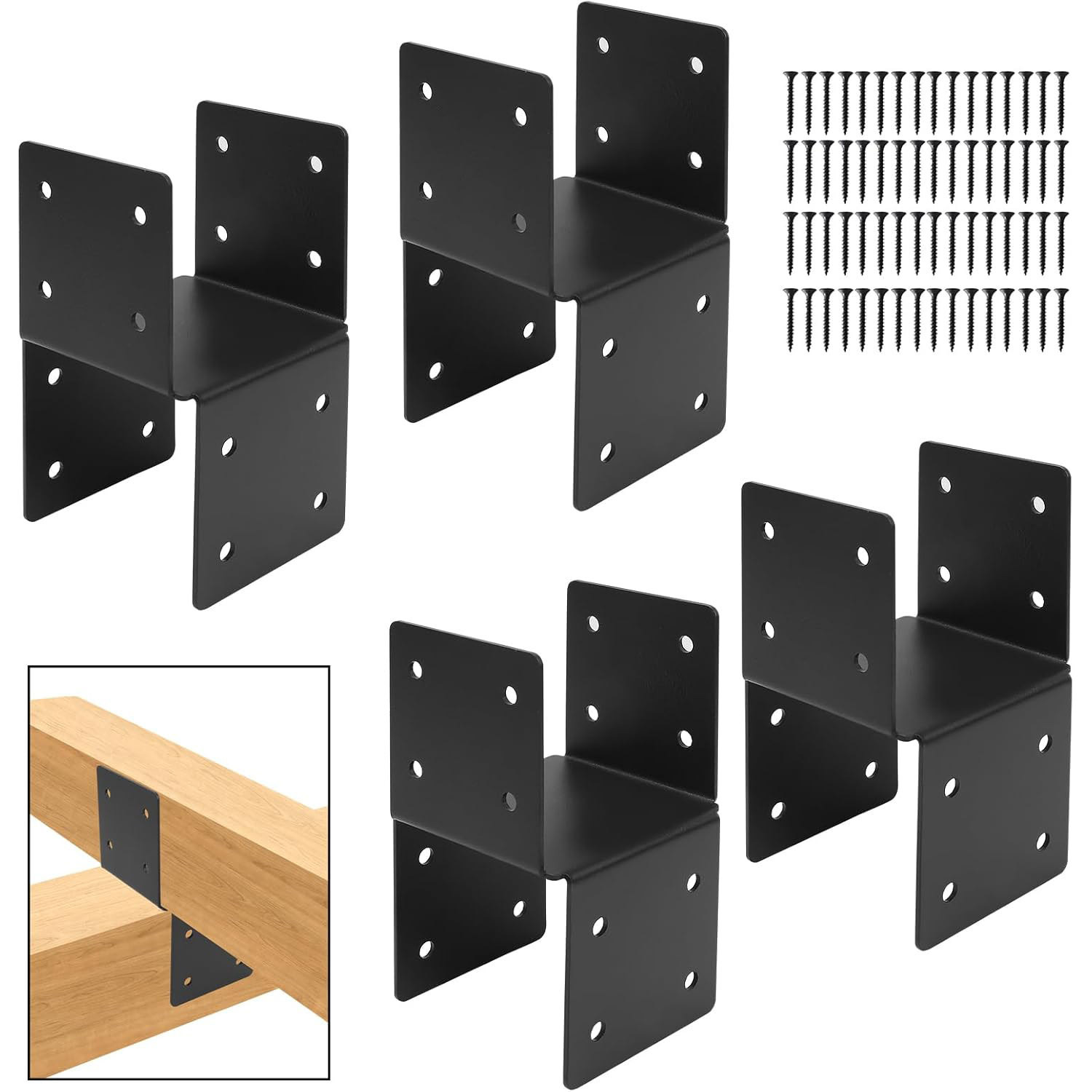 Anclaje Base para Columnas de Madera de Hierro Personalizable para Pérgolas y Cobertizos