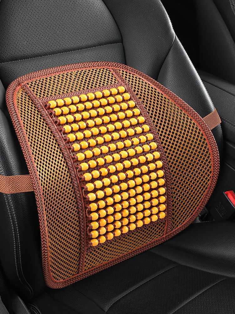 Cross-border car lumbar support summer breathable cushion, cool and breathable truck backrest, office massage waist support pad for car use