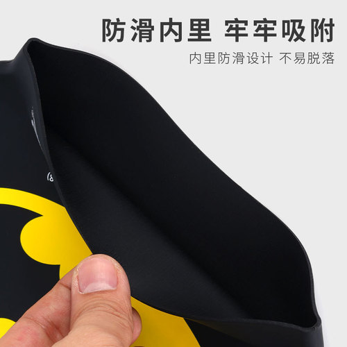 Children's Fashion Cartoon Silicone Swimming Cap Wholesale Source Factory Outdoor Professional Swimming Cap Long Hair Waterproof Not Strapping Black