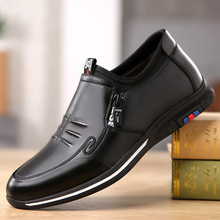 男士休闲皮鞋男潮时尚牛皮乐福鞋防滑一脚蹬男鞋厂家直销跨境鞋子