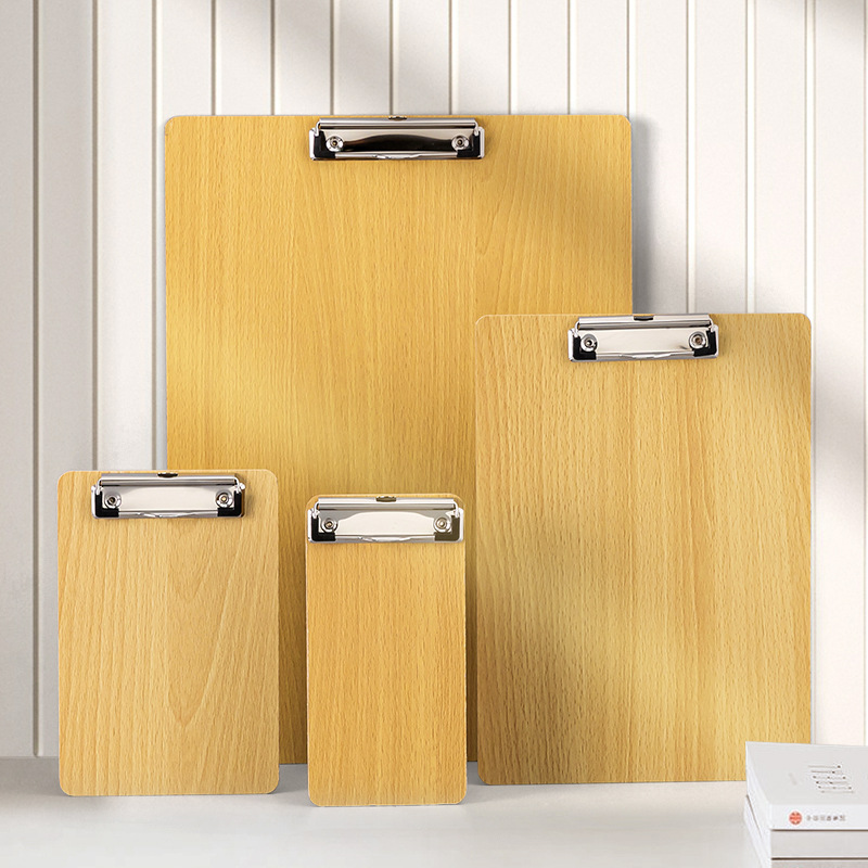 Longze 나무 보드 클립 파일 클립 보드 쓰기 보드 하드 보드 쓰기 및 그림 패드 사무용품 호텔 포인트