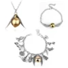 Set, bracelet, necklace, 3 piece set