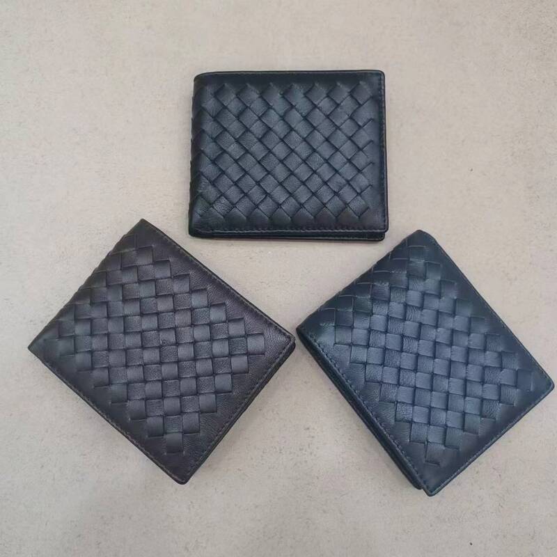 Sheepskin Hand Woven Wallet Men's Short Wallet Coin Purse Coin Purse Sheepskin Hand Woven Wallet Men's Short Wallet Coin Purse Coin Purse