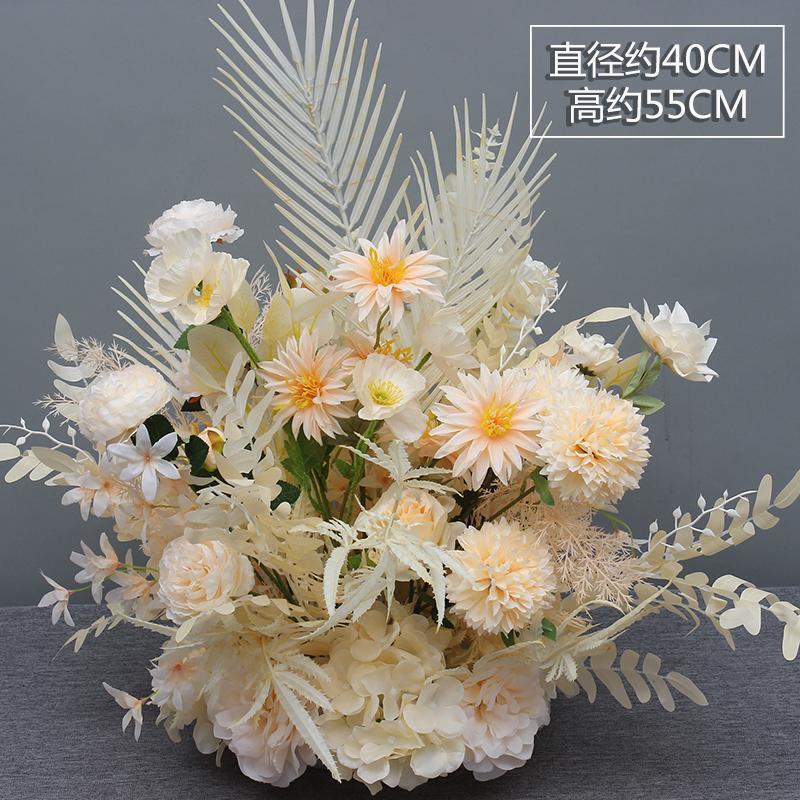 新款婚庆大款仿真仿真花花排排花绢花成品装饰尤加利台路婚礼花艺|undefined