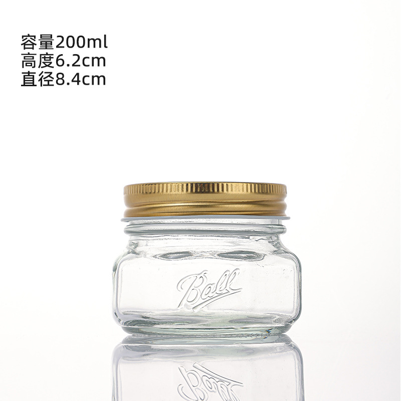 八棱梅森罐玻璃果酱分装瓶玻璃密封储物罐水果罐头瓶酱菜瓶果酱瓶|undefined