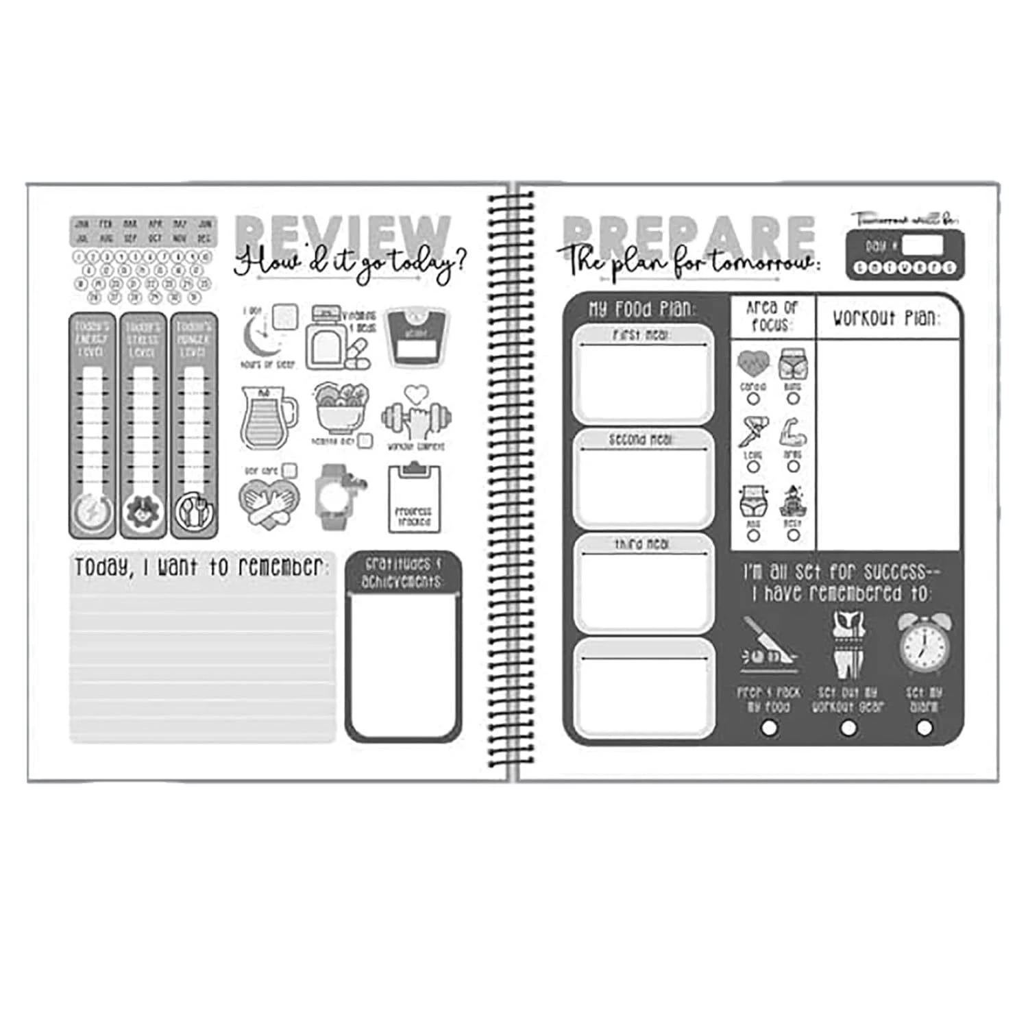 Кроссборzерный Принят вызов Fitness Planner — 90-дневник упражнений и диеты