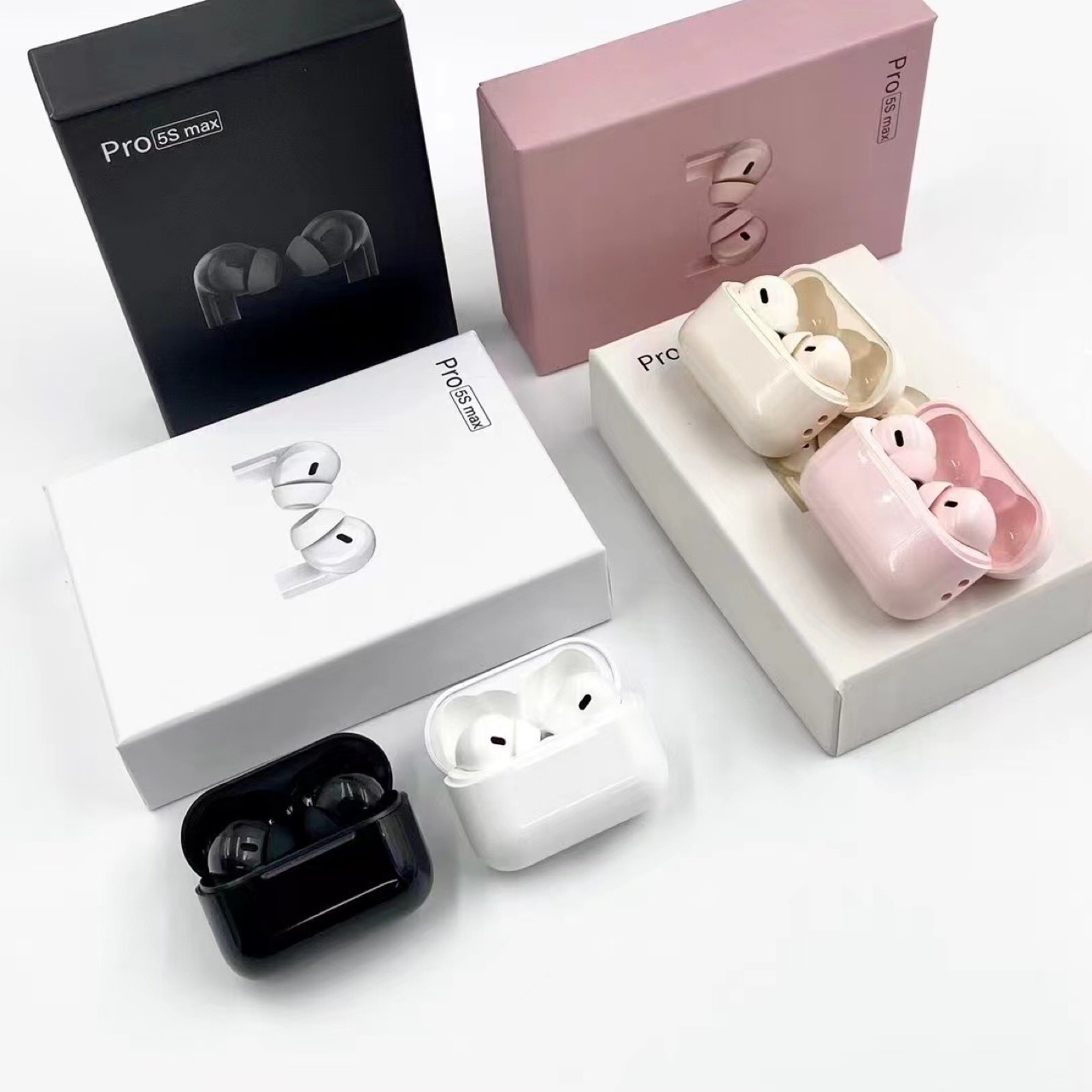 Pro5smax auriculares bluetooth rosa