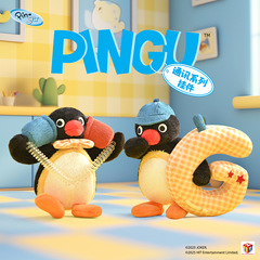 山莫pingu企鹅通讯系列挂件OMG喂喂喂可爱小玩偶公仔毛绒包包挂饰