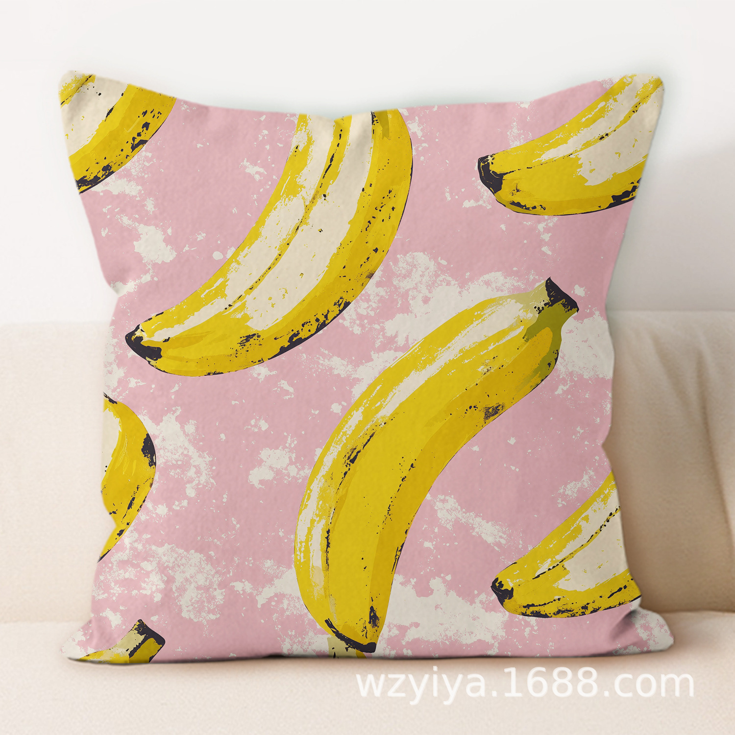 Frutas estampadas almohada acuarela moderna cuadrada sala de estar sofá dormitorio cabezal de cama almohada funda sin núcleo cojín