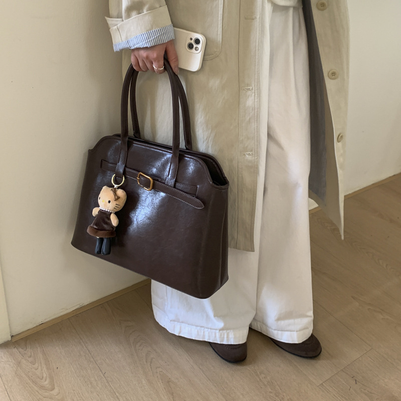 外出手拎包包女2025新款高级感复古通勤女包秋冬百搭大容量托特包|undefined