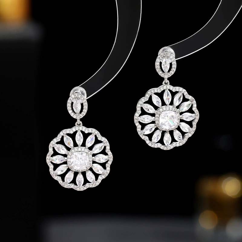 Стильные серьги с каменной инкрустацией, солнечная энергия, городской стиль, оптом, высокое качество