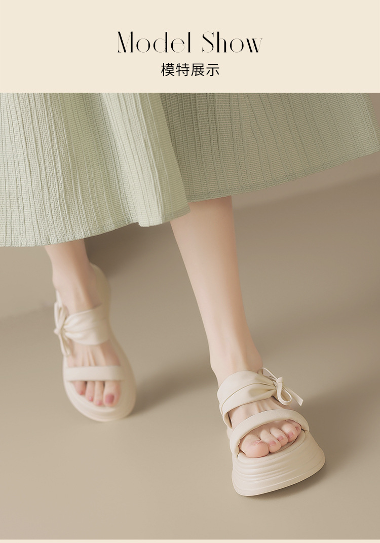 Sandal nữ quai nơ xỏ ngón phong cách tiên nữ — CE19 màu mơ chi tiết 12