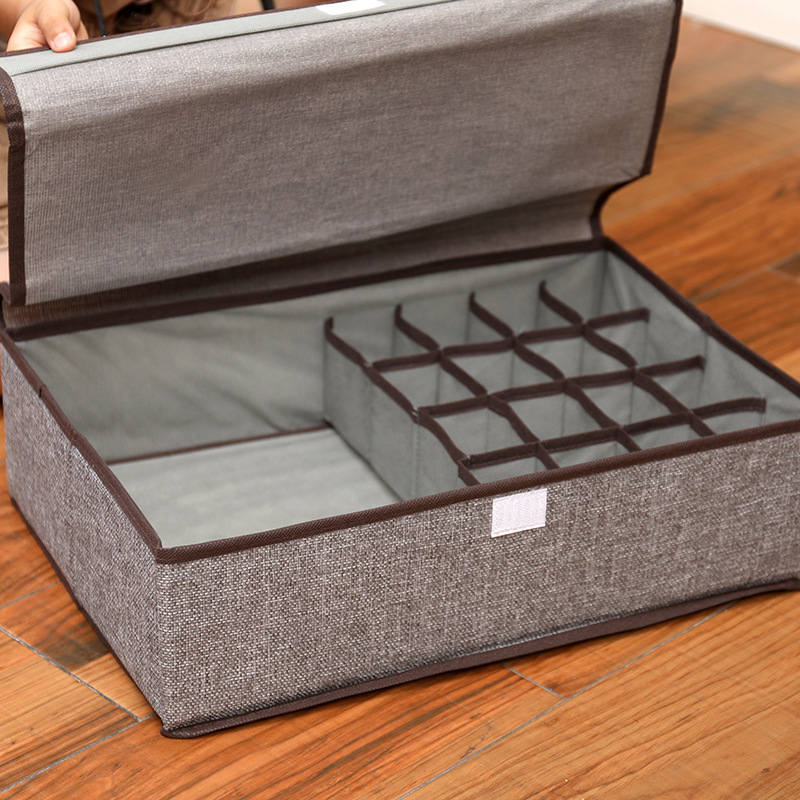 Caja de almacenamiento de calcetines con cubierta para ropa interior casera cajón de escritorio armario de almacenamiento de ropa de alta calidad