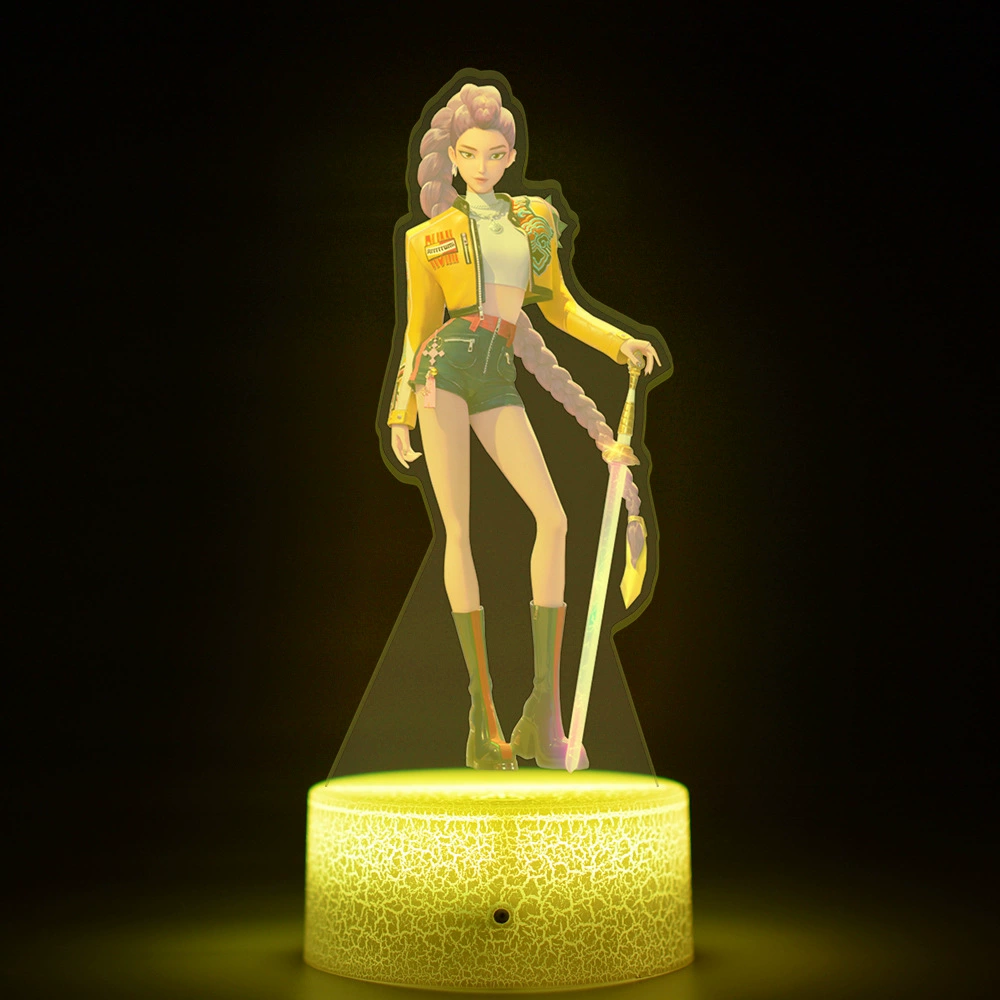 K-POP KPop Demon Hunters movie peripherals with internal printed remote control 16-color night light
