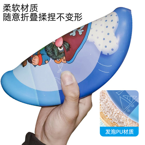 Cross-border children's hand-throw flying disc PU soft rubber disc foam boomerang flying disc for boys and girls interactive sports toy