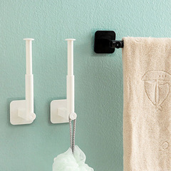 L-shaped hook wholesale punch-free retractable face towel rag plastic wrap multi-functional kitchen pot lid storage sticky hook