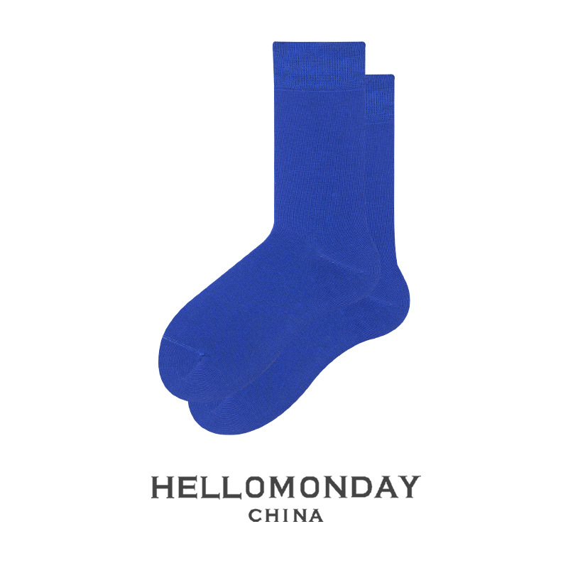 34012 Zhuji calcetines de dopamina de color sólido medias de hombre mediados de la pantorrilla ins moda estilo preppy mujeres retro japonesas