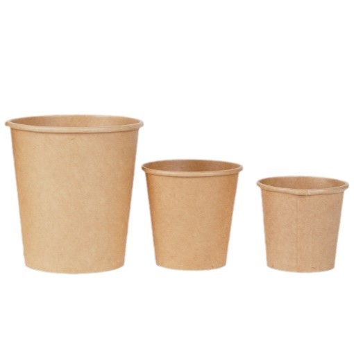 Taza de café kraft desechable 1.5oz 2.5oz 4oz 6oz 7oz taza de bebida caliente con impresión externa