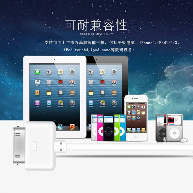 アップルのデータケーブルiphone4s 5s携帯電話充電ケーブル1メートルipad 3アップル4データケーブル卸売りを適用する|undefined