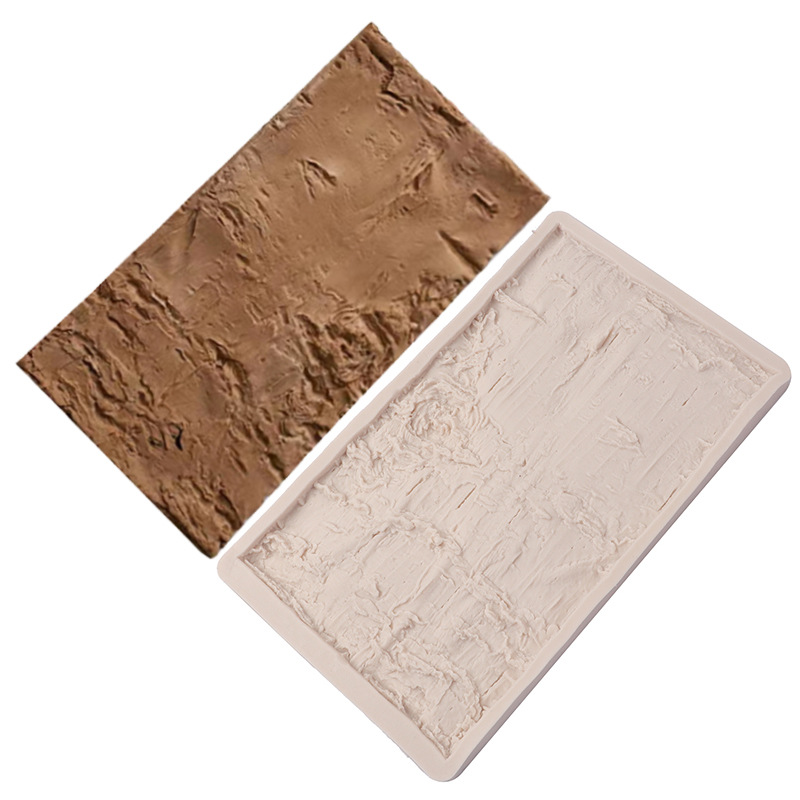 Molde de pastel de textura de árbol fondant molde de silicona decoración de borde de la torta utensilios para hornear molde de textura de ritmo seco