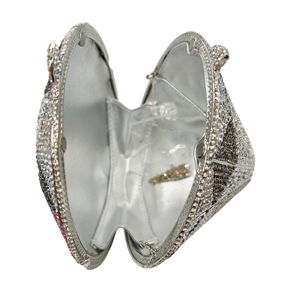 Bolsa de diamantes, bolsas de cena de diamantes metálicas, bolsas de banquete, bolsas de mujer, bolsas de fiesta