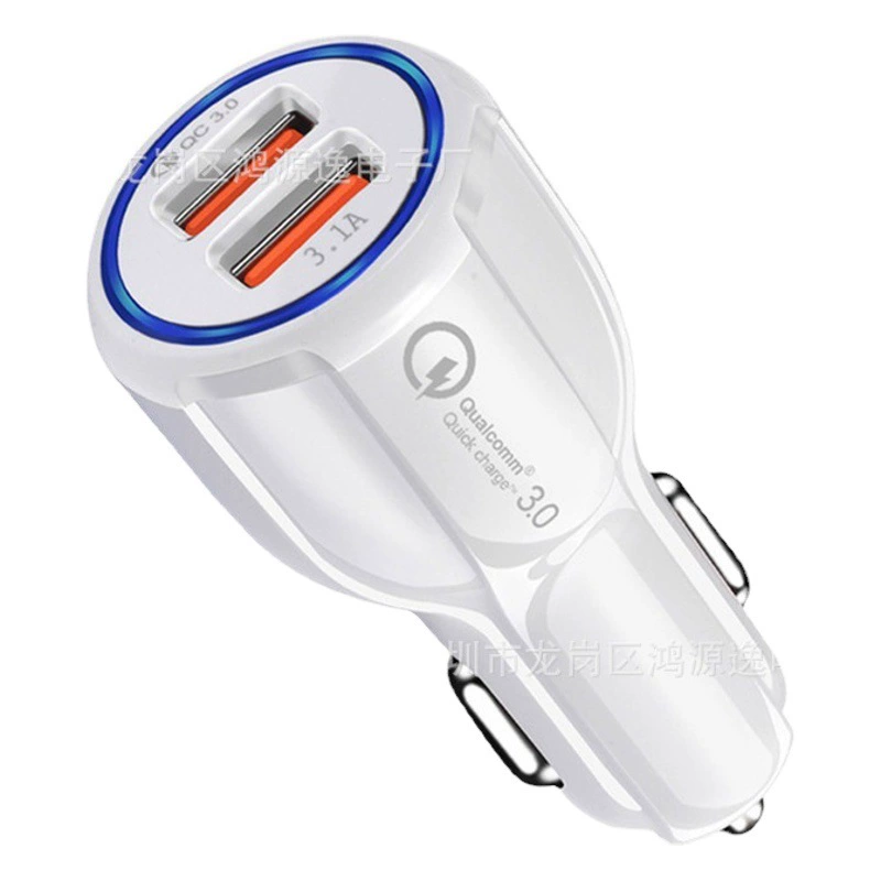 Автомобильное зарядное устройство для боулинга, новое 3.1A и qc3.0, быстрая зарядка, двойной USB, автомобильная упаковочная коробка