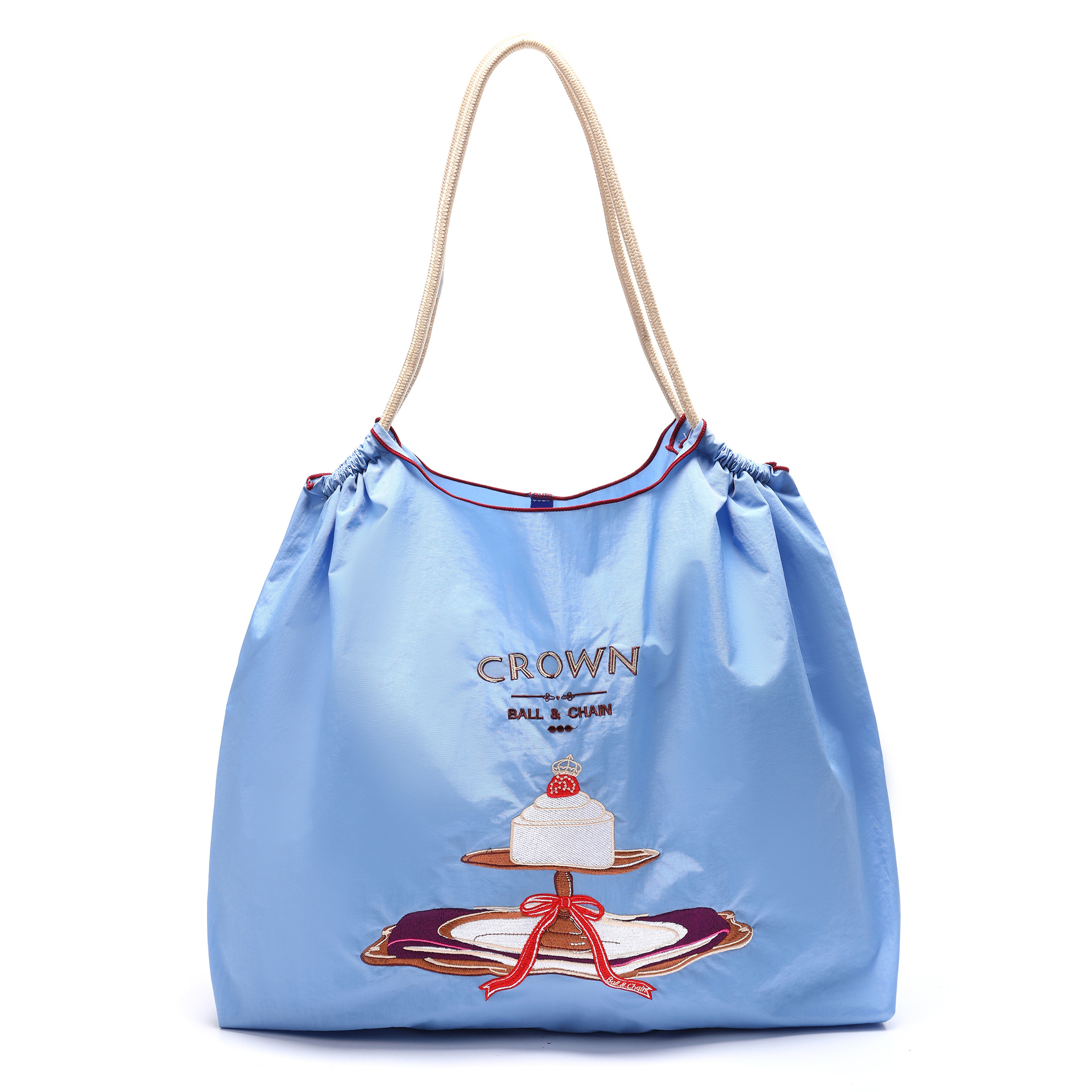 하늘색 크라운 케이크