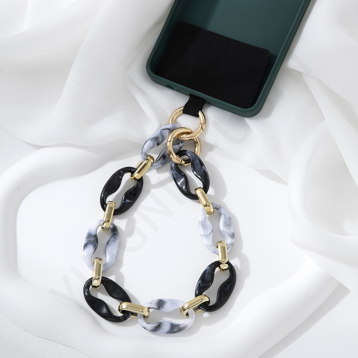 32g Weight Mobile Phone Chain Classification 1 Piece Quantity Alloy Material Oval Pattern Retro, Classic Style Style Retro Classic Style Oval Arylic Alloy Mobile Phone Chain 11