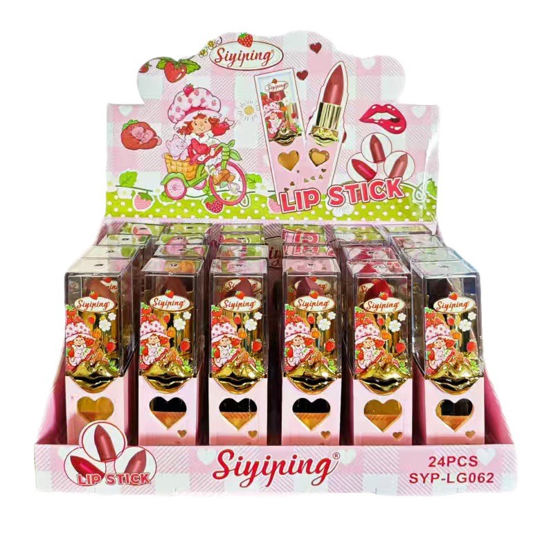 La explosión transfronteriza SIYIPING Strawberry Lipstick multicolor opcional brilla mate blanqueamiento duradero no es fácil de tocar tazas de maquillaje