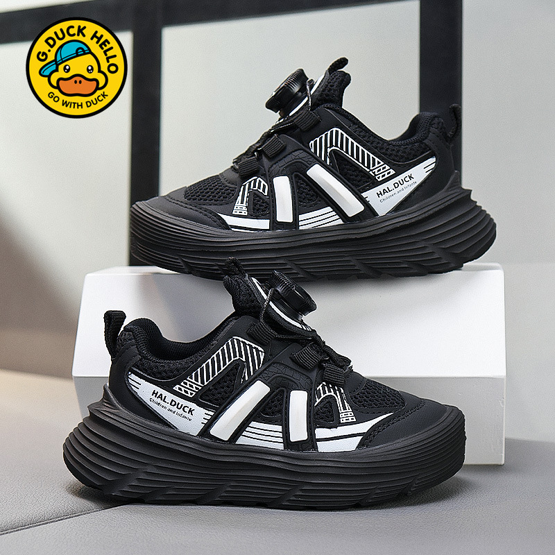 Pato amarillo zapatos para niños zapatos para niñas 2025 nuevo primavera y otoño zapatos de malla para niños zapatos de malla transpirables zapatos para niños