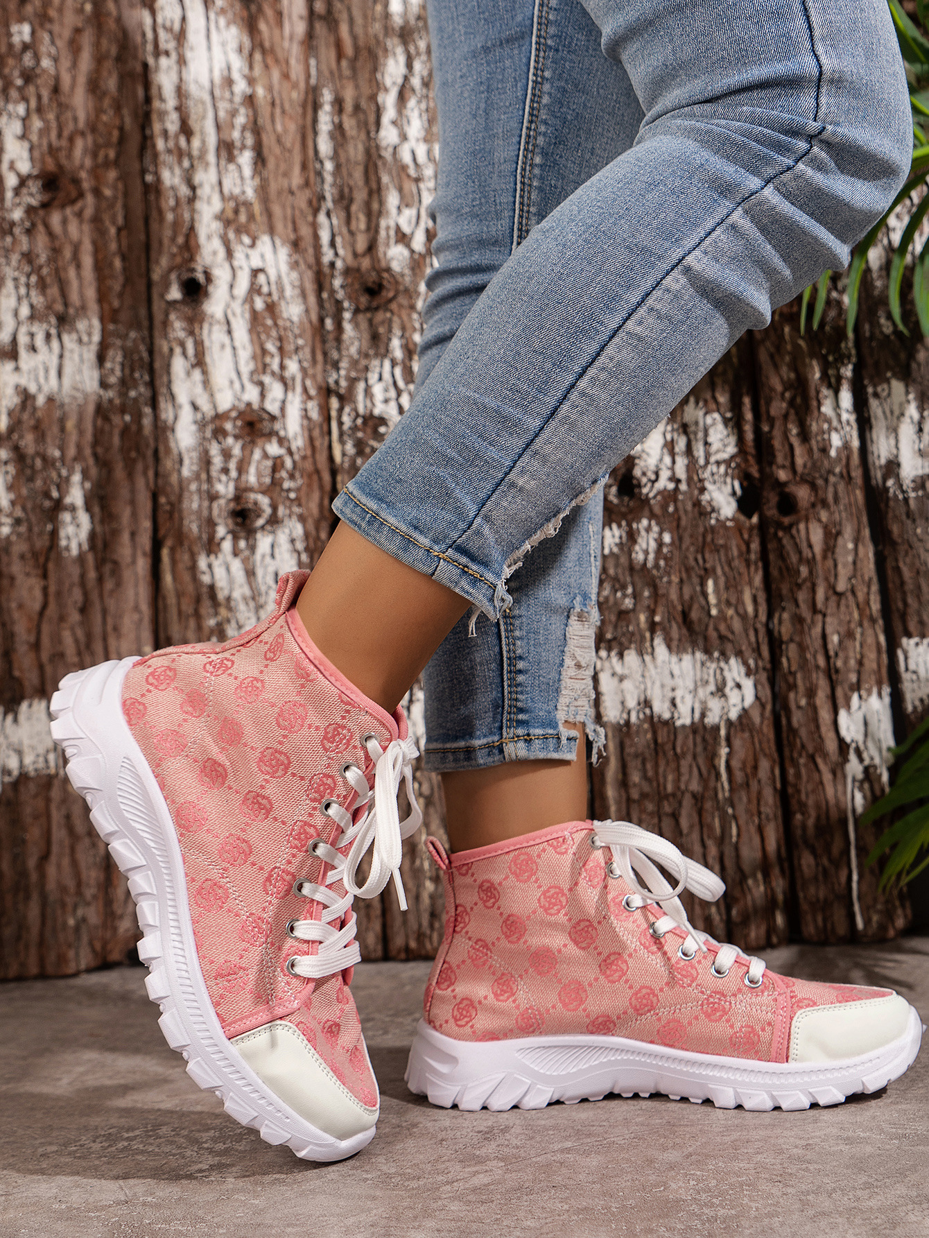 Women's High Top Canvas Sneakers Comfortable Casual Versatile_voghion.com