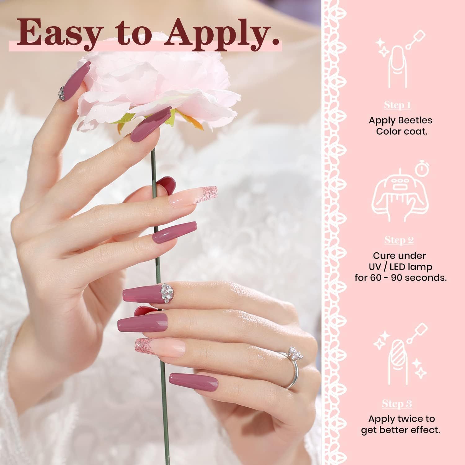 Otoño y invierno oscuros pegamento de vinilo rosa púrpura rojo pegamento UV transfronterizo explosión de comercio exterior puede ser agente