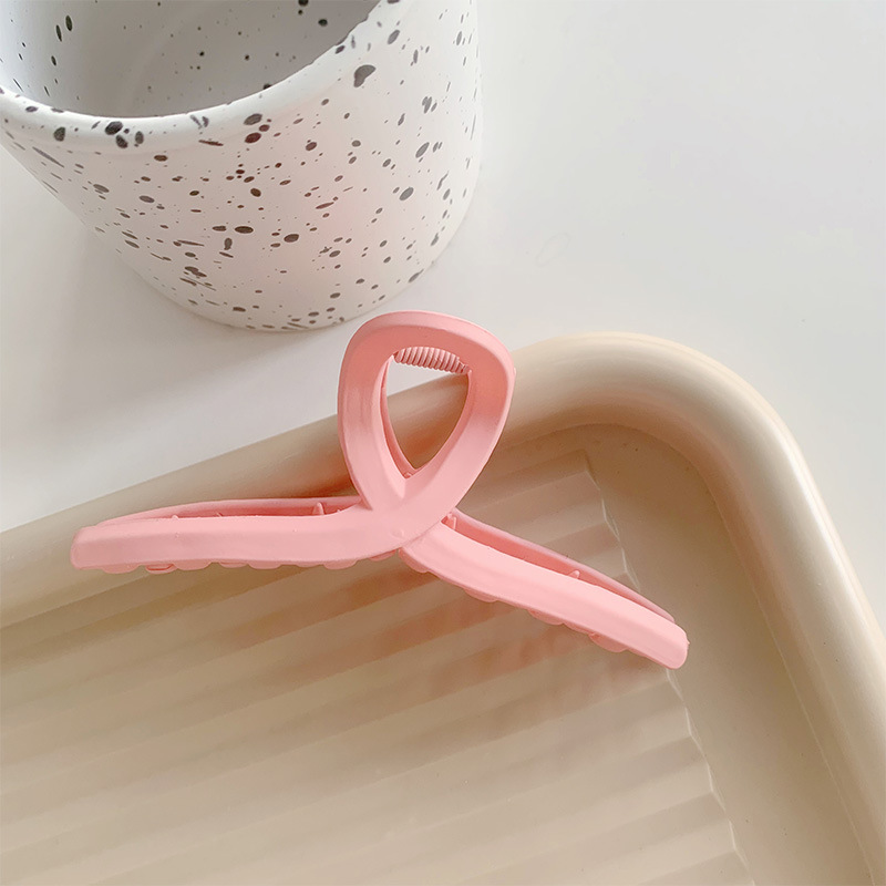 Pinza para el cabello de placa de color coreano ins Maillard, pinza para el cabello de color té con leche de otoño e invierno, pinza para el cabello grande de textura simple