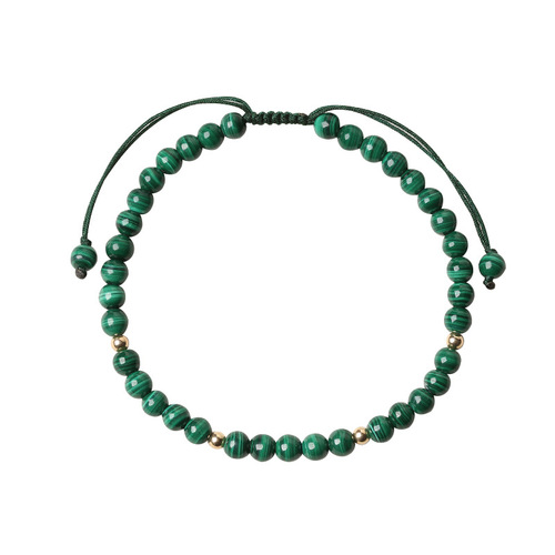 Badu crystal bracelet, extremely fine malachite, 14k gold braided bracelet, men's and women's bracelet, simple and versatile hand jewelry wholesale