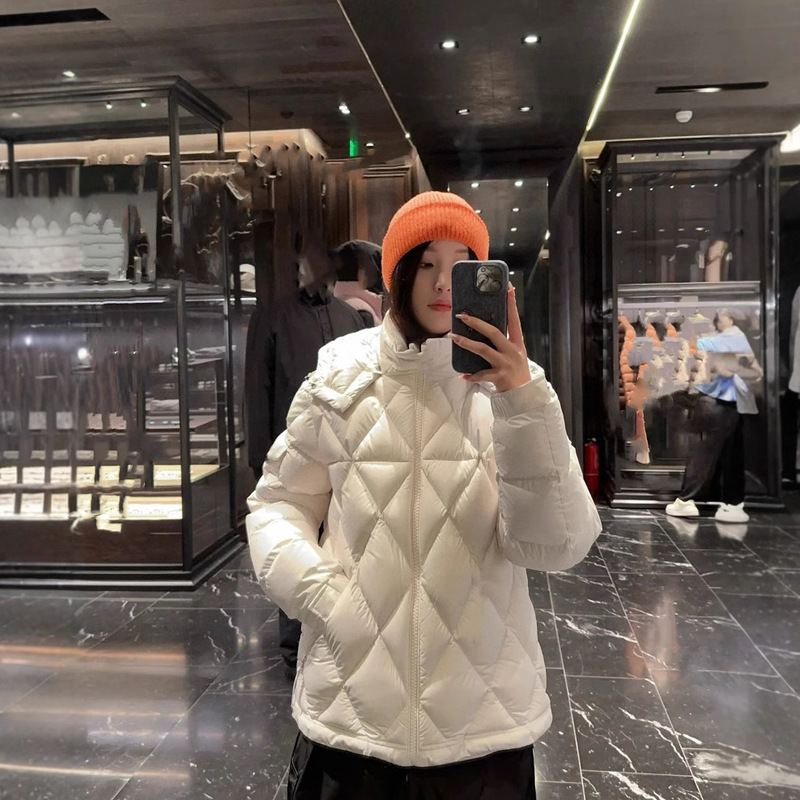 Correct Version in stock high quality M Home 24 Fall/Winter New Diamond Plaid Down Jacket Jacket Coat for Men and Women