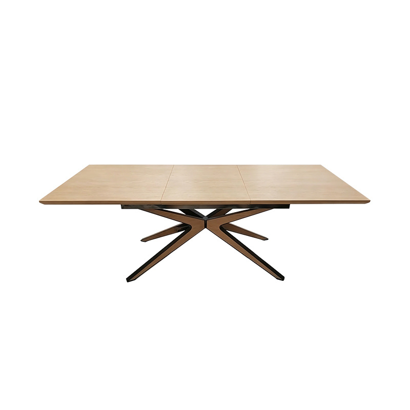 Mesa de comedor transfronteriza, mesa de negociación plegable retráctil, mesa de comedor de MDF pulverizada moderna y minimalista. image 6