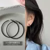 Black earrings, silver 925 sample