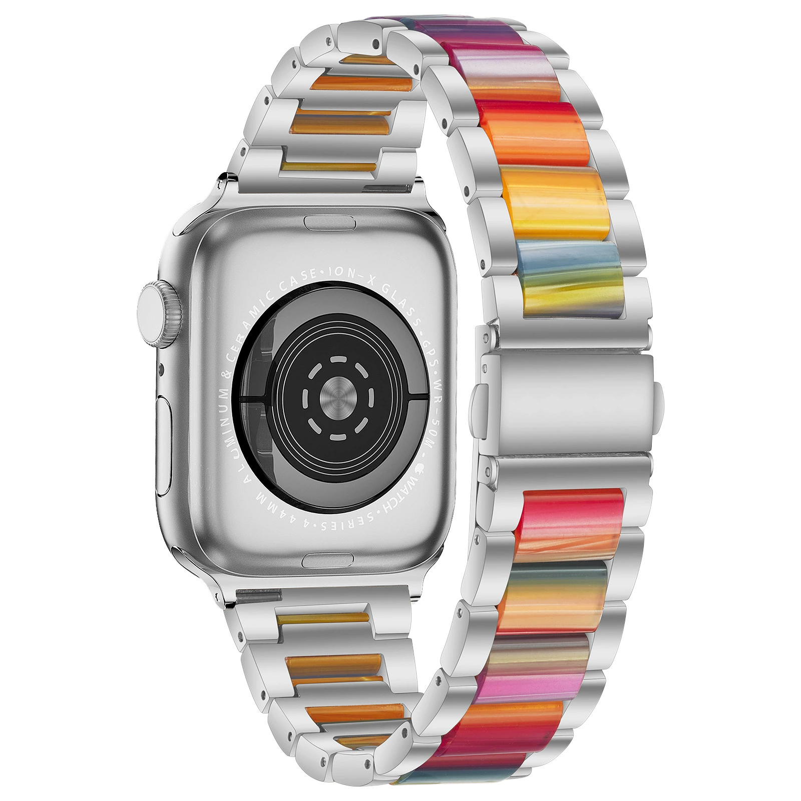Подходит для Apple watch models: три бусины смола бабочка пряжка ремешок кросс-бортовой