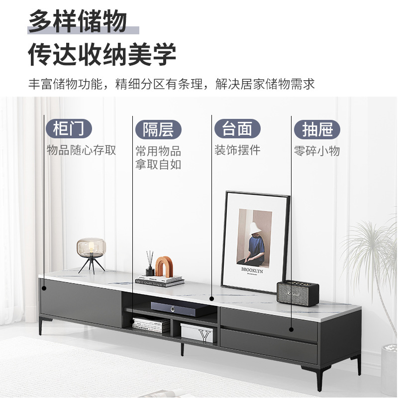 TV gabinete mesa de café combinación traje simple dormitorio TV gabinete sala de estar piso simple piso italiano lujo ligero