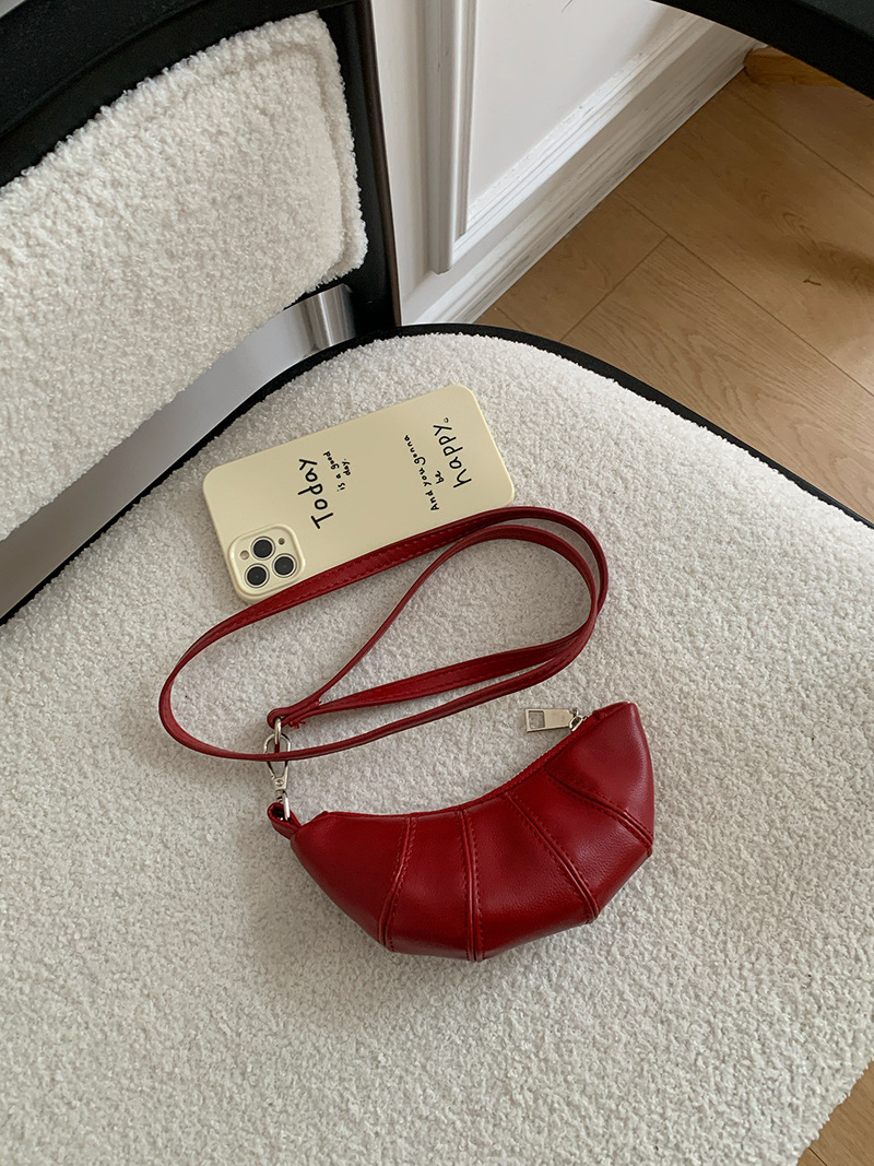 Portafoglio appeso al collo Zero con design carino a forma di corno di mucca e piccola mini borsa a tracolla concava per rossetto e auricolari_voghion.com