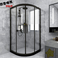 玻璃型淋浴房酒店專用淋浴房不銹鋼移門鋼化玻璃一體式洗澡間