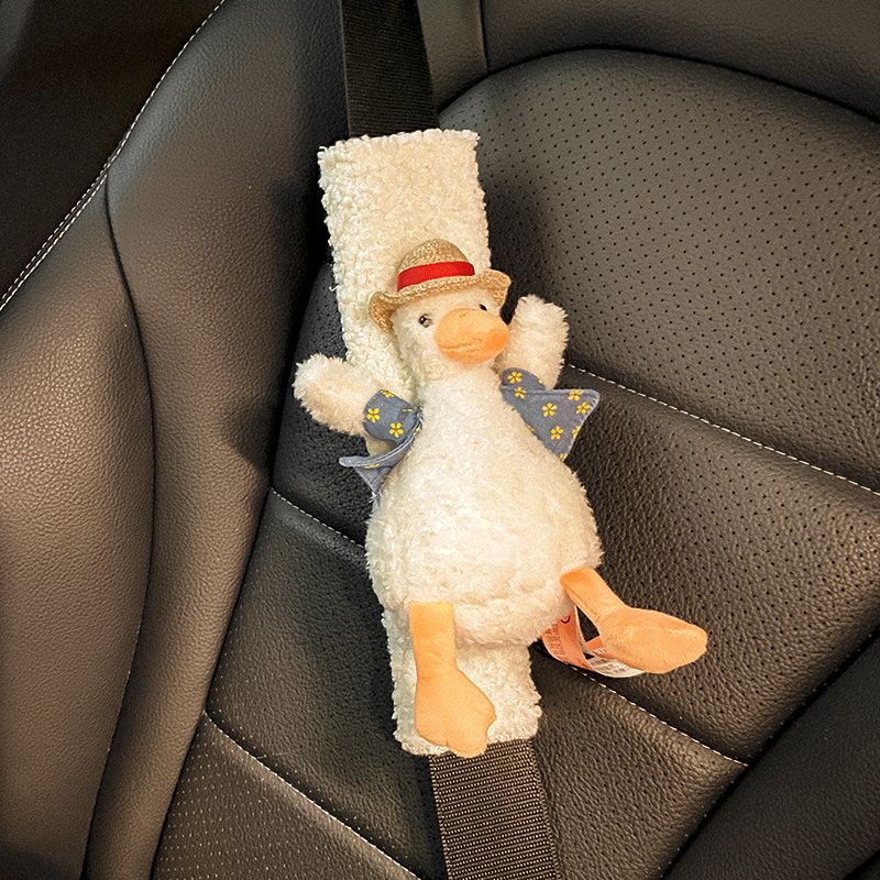 Funda Protectora de Peluche para Cinturón de Seguridad de Tela de Felpa Protectora para Cinturón de Seguridad