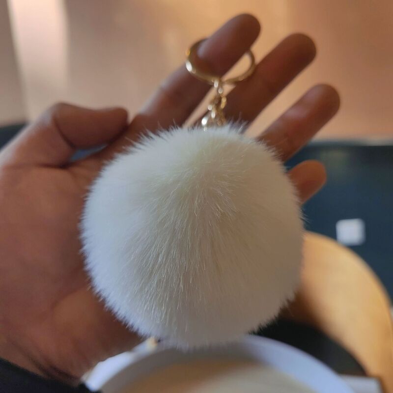 Chuangyi Lingshang Cross-Border 8cm Rex Rabbit Fur Ball Pendant Fur Ball Keychain Clothing Pendant Jewelry Wholesale Chuangyi Lingshang Cross-Border 8cm Rex Rabbit Fur Ball Pendant Fur Ball Keychain Clothing Pendant Jewelry Wholesale