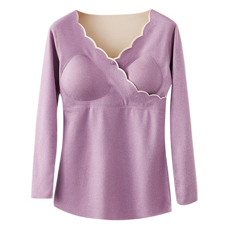 Популярный осенний комплект одежды для беременных, термобелье с подушечками для груди, одежда для сна после родов и для кормящих мам.