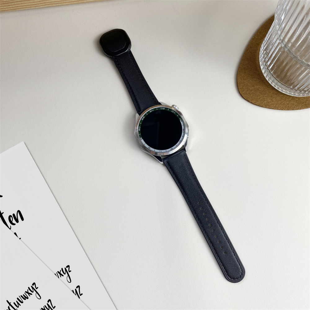 Sobib Samsungi ja Huawei moodsa stiiliga kellarihmadele, 20 mm ja 22 mm, Nautiluse magnetilise kokkupandava pandlaga nahast kellarihmadele._voghion.com